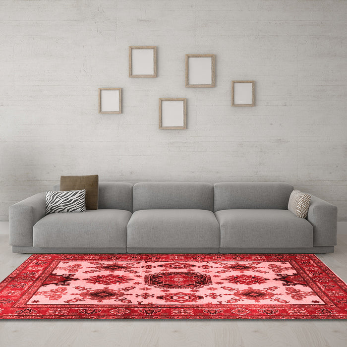 Traditional Red Washable Rugs