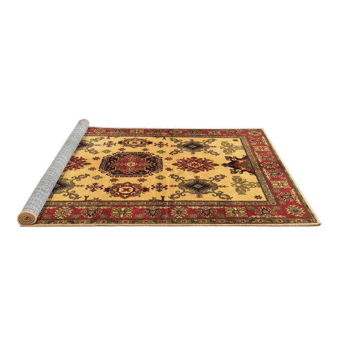 Sideview of Machine Washable Persian Brown Traditional Rug, wshtr2684brn