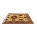 Sideview of Machine Washable Persian Brown Traditional Rug, wshtr2684brn