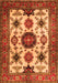 Serging Thickness of Machine Washable Persian Orange Traditional Area Rugs, wshtr2684org