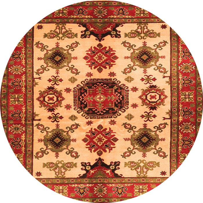Machine Washable Persian Orange Traditional Area Rugs, wshtr2684org