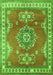 Serging Thickness of Machine Washable Persian Green Traditional Area Rugs, wshtr2685grn