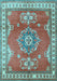 Machine Washable Persian Light Blue Traditional Rug, wshtr2685lblu