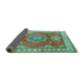 Sideview of Persian Turquoise Traditional Rug, tr2685turq