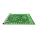 Sideview of Machine Washable Persian Emerald Green Traditional Area Rugs, wshtr2685emgrn