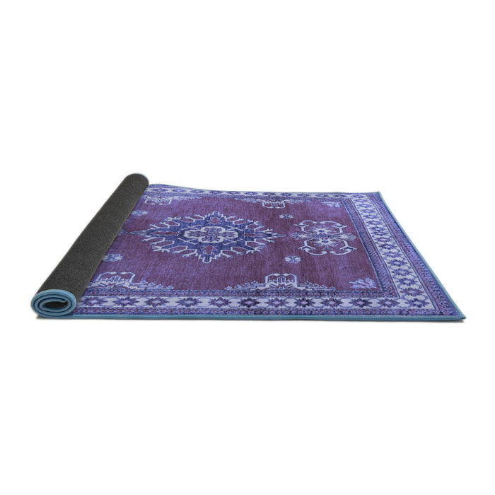 Sideview of Persian Blue Traditional Rug, tr2685blu