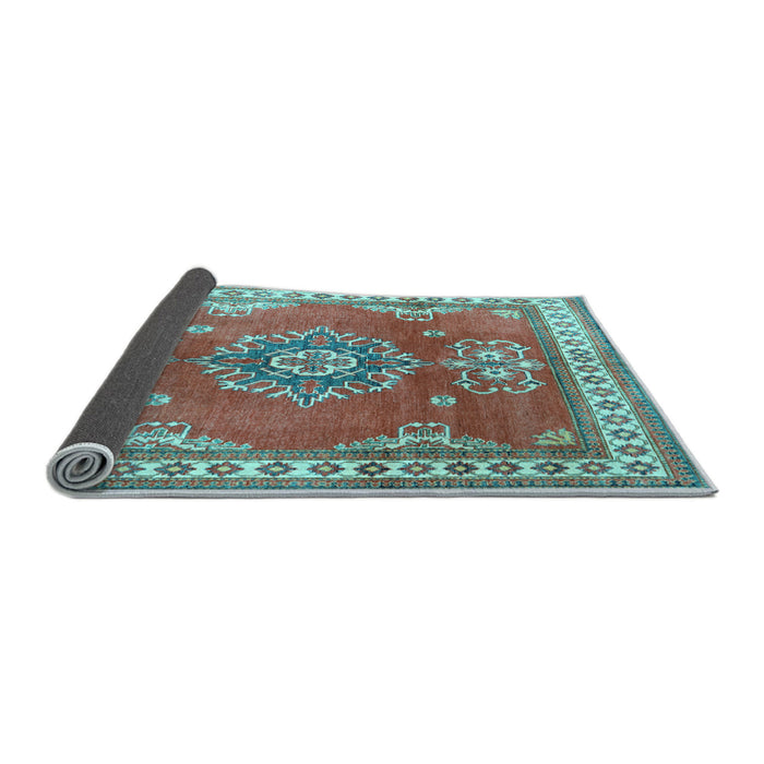 Sideview of Persian Light Blue Traditional Rug, tr2685lblu