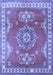 Machine Washable Persian Blue Traditional Rug, wshtr2685blu