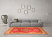 Machine Washable Persian Orange Traditional Area Rugs in a Living Room, wshtr2685org