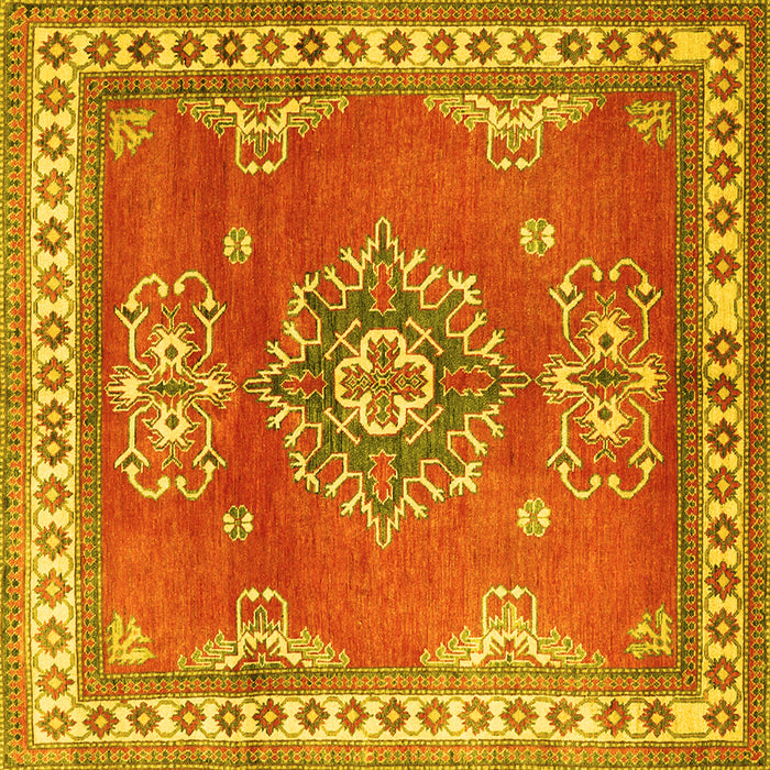 Square Persian Yellow Traditional Rug, tr2685yw