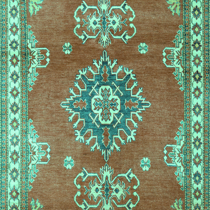 Machine Washable Persian Turquoise Traditional Area Rugs, wshtr2685turq