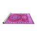 Sideview of Machine Washable Persian Purple Traditional Area Rugs, wshtr2685pur