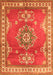 Serging Thickness of Machine Washable Persian Orange Traditional Area Rugs, wshtr2685org