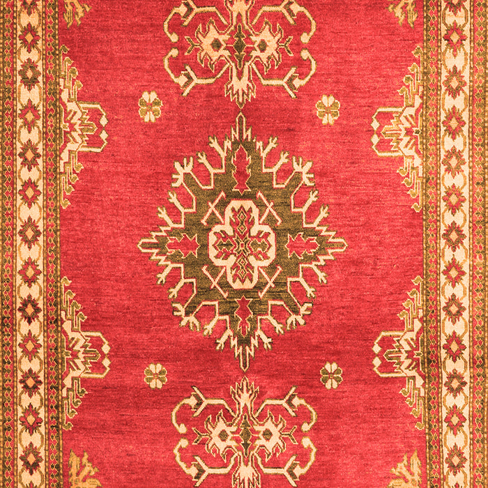 Serging Thickness of Machine Washable Persian Orange Traditional Area Rugs, wshtr2685org