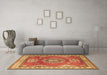 Machine Washable Persian Brown Traditional Rug in a Living Room,, wshtr2685brn