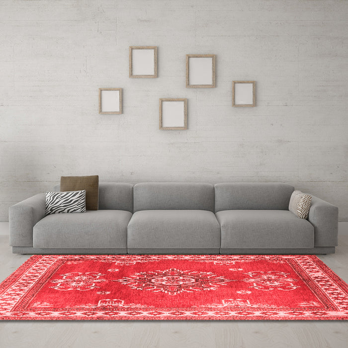 Traditional Red Washable Rugs