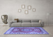 Machine Washable Persian Blue Traditional Rug in a Living Room, wshtr2685blu