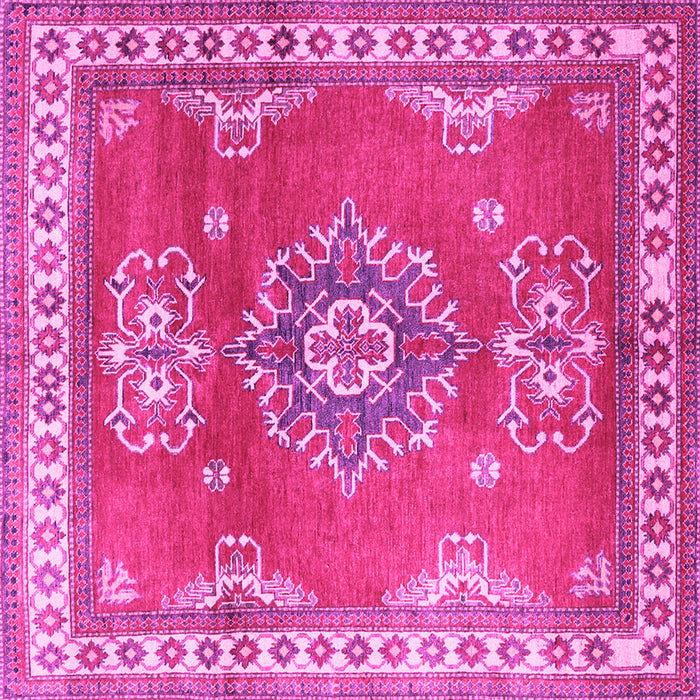 Square Persian Pink Traditional Rug, tr2685pnk
