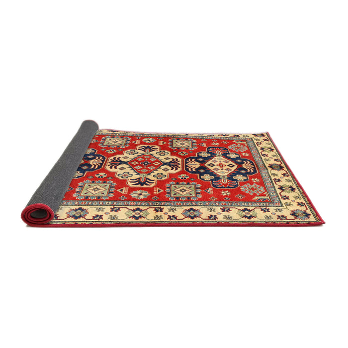 Sideview of Traditional Fire Brick Red Persian Rug, tr2686
