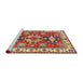 Sideview of Machine Washable Traditional Fire Brick Red Rug, wshtr2686