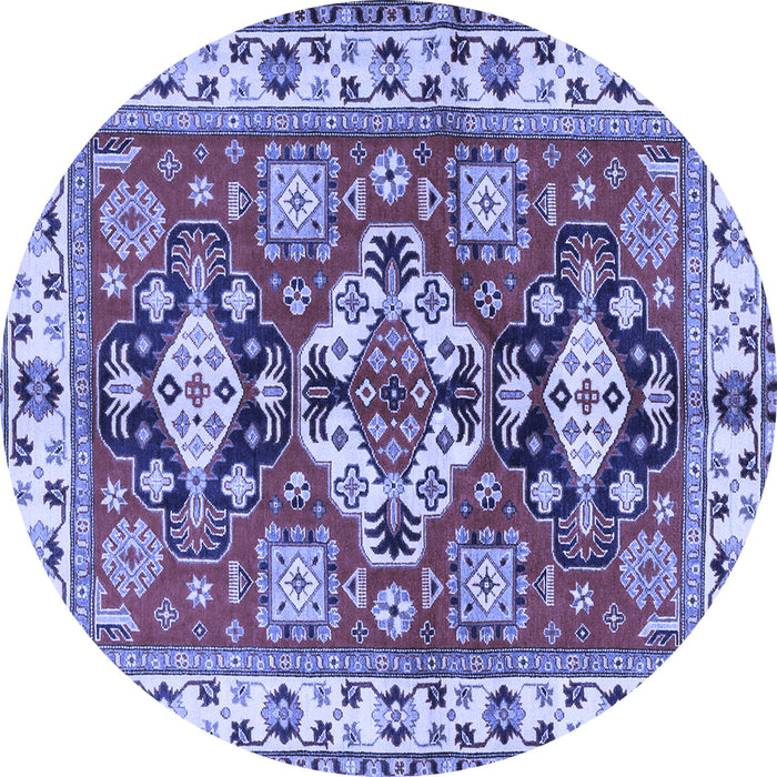 Round Persian Blue Traditional Rug, tr2686blu