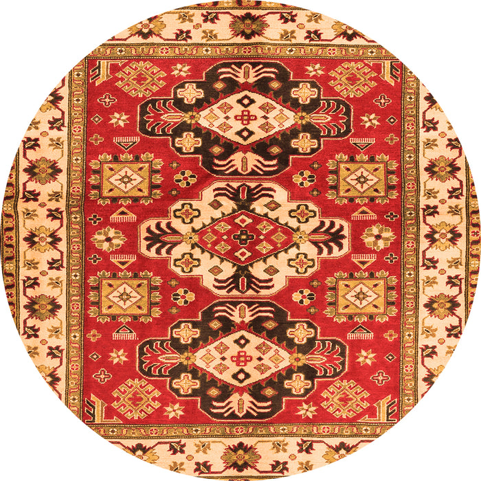 Square Persian Orange Traditional Rug, tr2686org