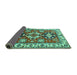 Sideview of Persian Turquoise Traditional Rug, tr2686turq