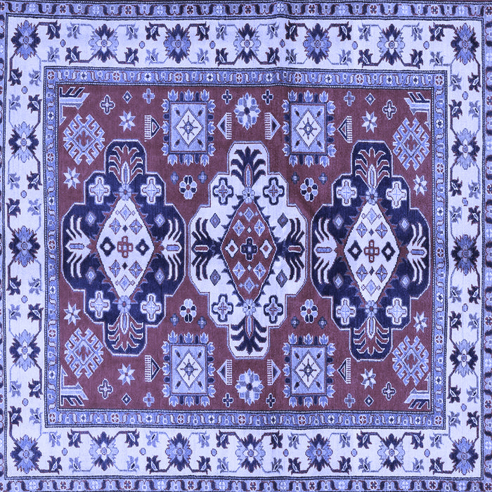 Square Persian Blue Traditional Rug, tr2686blu