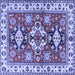 Square Persian Blue Traditional Rug, tr2686blu