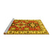 Sideview of Machine Washable Persian Yellow Traditional Rug, wshtr2686yw