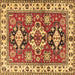 Square Machine Washable Persian Brown Traditional Rug, wshtr2686brn