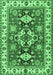 Machine Washable Persian Emerald Green Traditional Area Rugs, wshtr2686emgrn