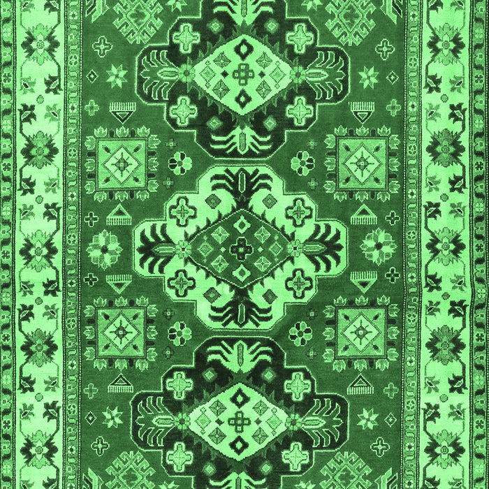 Machine Washable Persian Emerald Green Traditional Area Rugs, wshtr2686emgrn