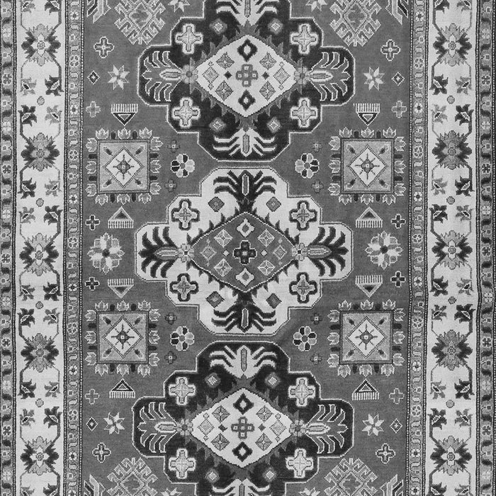 Serging Thickness of Machine Washable Persian Gray Traditional Rug, wshtr2686gry