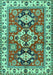 Machine Washable Persian Turquoise Traditional Area Rugs, wshtr2686turq