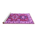 Sideview of Machine Washable Persian Purple Traditional Area Rugs, wshtr2686pur