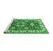 Sideview of Machine Washable Persian Emerald Green Traditional Area Rugs, wshtr2686emgrn