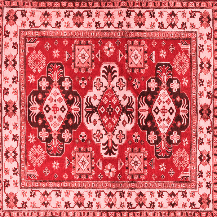 Machine Washable Persian Red Traditional Rug, wshtr2686red