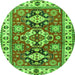 Machine Washable Persian Green Traditional Area Rugs, wshtr2686grn