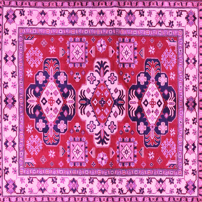 Square Persian Pink Traditional Rug, tr2686pnk