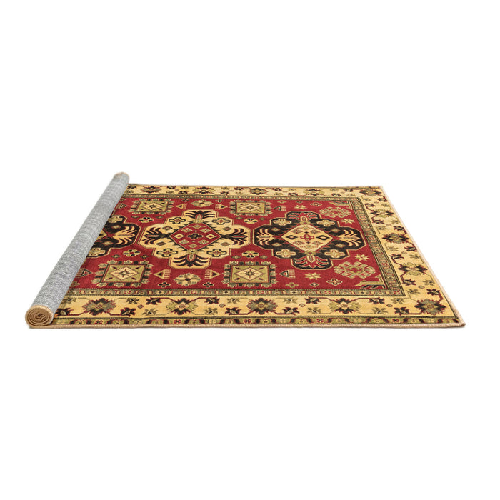 Sideview of Machine Washable Persian Brown Traditional Rug, wshtr2686brn