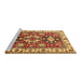 Sideview of Machine Washable Persian Brown Traditional Rug, wshtr2686brn