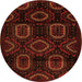 Square Persian Orange Traditional Rug, tr2687org