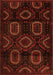 Serging Thickness of Machine Washable Persian Orange Traditional Area Rugs, wshtr2687org