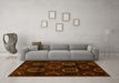 Machine Washable Persian Yellow Traditional Rug in a Living Room, wshtr2687yw