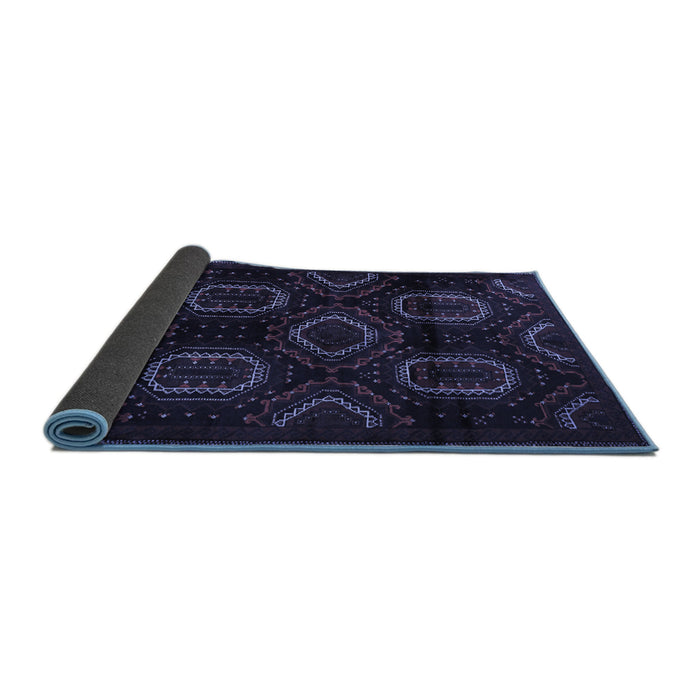 Sideview of Persian Blue Traditional Rug, tr2687blu