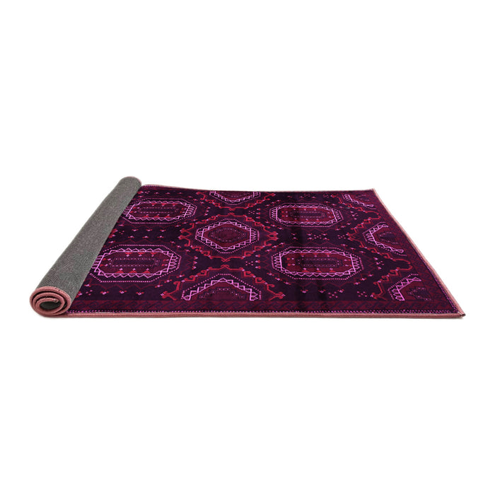 Sideview of Persian Pink Traditional Rug, tr2687pnk