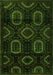 Serging Thickness of Machine Washable Persian Green Traditional Area Rugs, wshtr2687grn