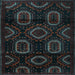 Square Persian Light Blue Traditional Rug, tr2687lblu