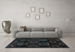 Machine Washable Persian Light Blue Traditional Rug in a Living Room, wshtr2687lblu